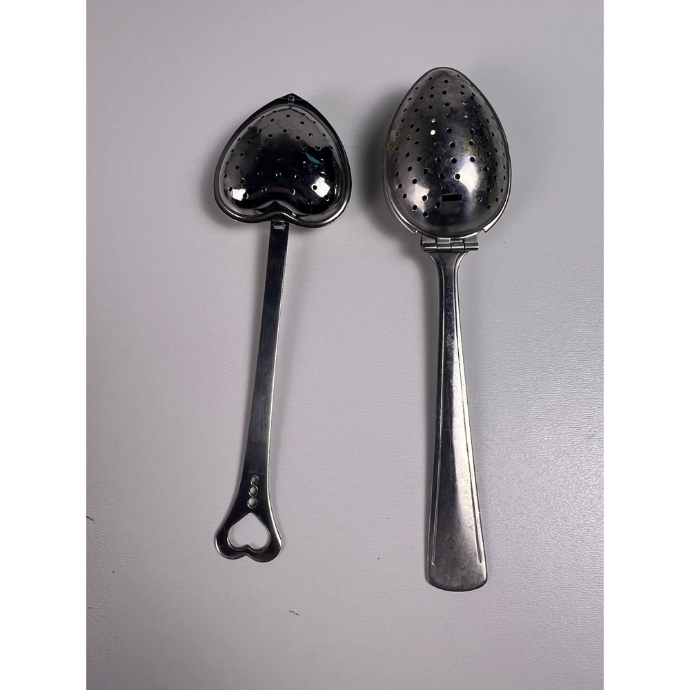 Kate Aspen Heart Tea Infuser and Oval‎ Stainless Steel Steeper Set of 2